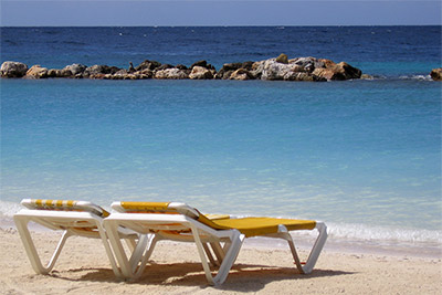 Sun loungers in Cyprus